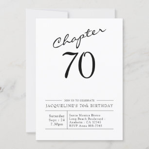 70th Birthday Script 70 Party Invitation