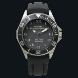 70th Birthday Seventy Black Vintage Funny Watch<br><div class="desc">70 years of being awesome. Est. 1953. 70th Birthday,  seventy,  70 years old,  black and white,  funny watch.</div>