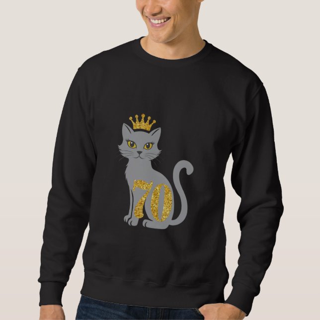 70th Birthday Shirt for Cat Lover (Front)