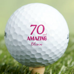 70th Birthday Sister Gift Amazing 70 Pink Golf Balls