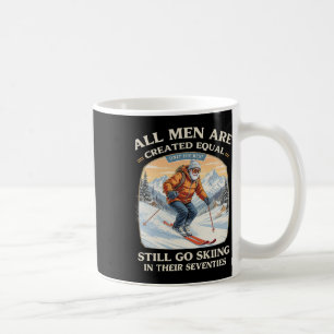 70th Birthday Skier Gift Vintage Skiing Seventies Coffee Mug