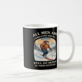 70th Birthday Skier Gift Vintage Skiing Seventies Coffee Mug