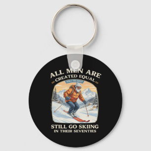 70th Birthday Skier Gift Vintage Skiing Seventies  Key Ring