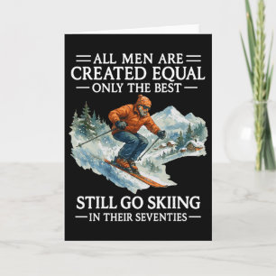 70th Birthday Skier Gifts Man 70 Years Old Skiing Card