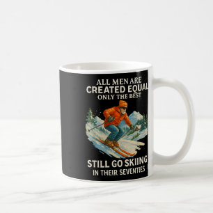 70th Birthday Skier Gifts Man 70 Years Old Skiing Coffee Mug