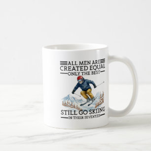 70th Birthday Skier Gifts Man 70 Years Old Skiing Coffee Mug