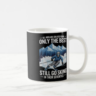 70th Birthday Skier Gifts Man 70 Years Old Skiing Coffee Mug