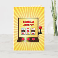 70th birthday slot machine card