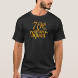 70th Birthday Squad Party Bday Yellow Gold Raglan T-Shirt<br><div class="desc">70th Birthday Squad Party Bday Yellow Gold Raglan</div>