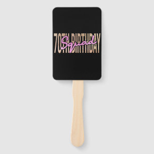 70th birthday squad quote sayings hand fan