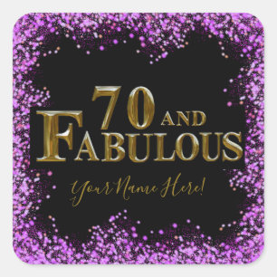 70th Birthday  Square Sticker