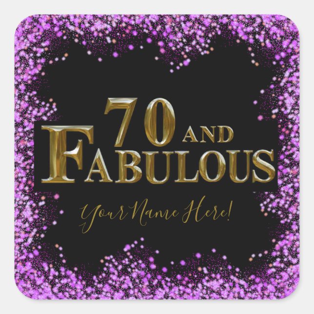 70th Birthday  Square Sticker (Front)