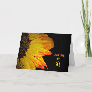 70th Birthday Sunflower Card