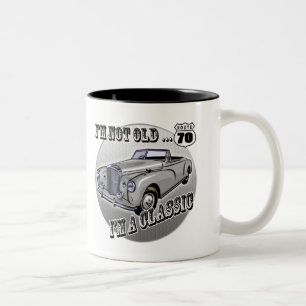 70th Birthday T-shirts and Gifts Two-Tone Coffee Mug