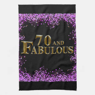 70th Birthday Tea Towel