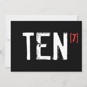 70th Birthday - Ten to the Seventh Invitation