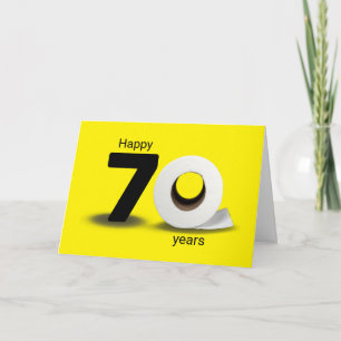 70th Birthday Toilet Paper Roll Card