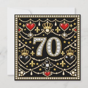 70th Birthday Tudor Inspired Jewells History Gift  Thank You Card