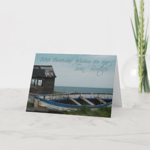 70th Birthday Twin Brother Card