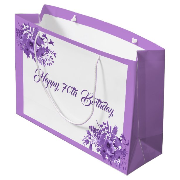 70th Birthday Gift Bags Zazzle.co.uk