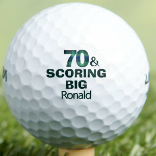 70th Birthday Uncle Gift Scoring Big Unique Golf Balls