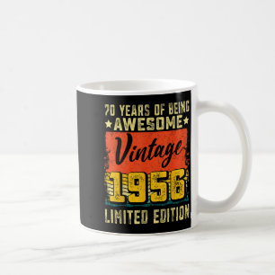 70th Birthday Vintage 1956 70 Years Old Decoration Coffee Mug