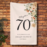 70th Birthday Vintage Floral Banner<br><div class="desc">Discover how our elegant 70th Birthday vintage floral banner from Zazzle can transform your party's atmosphere with the timeless charm and delicate design. Impress your guests with these must-have table accessories that evoke fond memories and celebrate a significant milestone in style.</div>