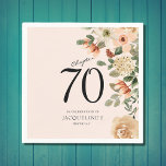 70th Birthday Vintage Floral Napkin<br><div class="desc">Discover how our elegant 70th Birthday Vintage Floral Napkins from Zazzle can transform your party's atmosphere with their timeless charm and delicate design. Impress your guests with these must-have table accessories that evoke fond memories and celebrate a significant milestone in style.</div>