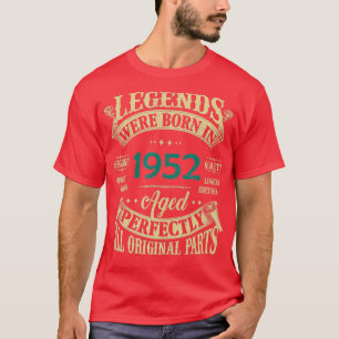 70th Birthday Vintage Legends Born In 1952 70 Year T-Shirt