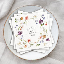 70th Birthday Wildflowers Feminine Floral