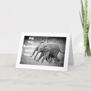 **70th BIRTHDAY** WISH TO MY ***TWIN*** Card