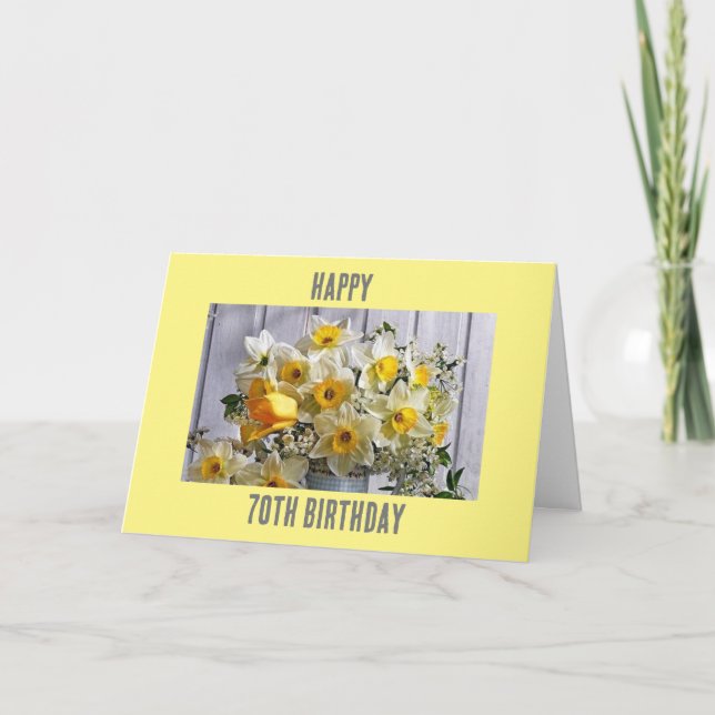 "70th BIRTHDAY" WISHES FOR SOMEONE YOU CARE ABOUT Card (Front)