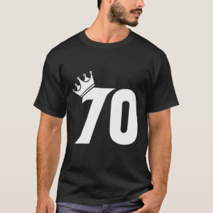 70Th Birthday Women Men Vintage Number 70 With Cro T-Shirt