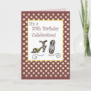 70th Birthday Women's Shoes Card