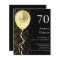 70th | Black & Gold Birthday Budget Invitation