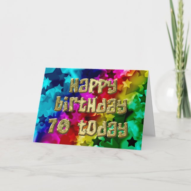 70th Bright stars birthday card (Front)