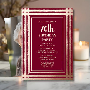 70th Custom Birthday Party Art Deco Textured