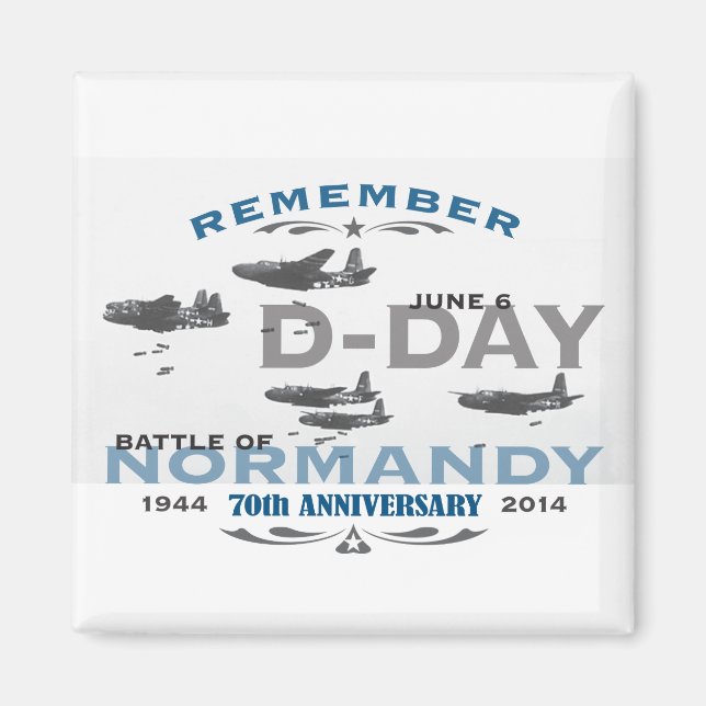 70th D-Day Air Battle of Normandy Anniversary Magnet (Front)