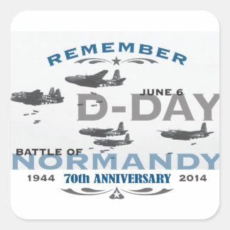 70th D-Day Air Battle of Normandy Anniversary Square Sticker