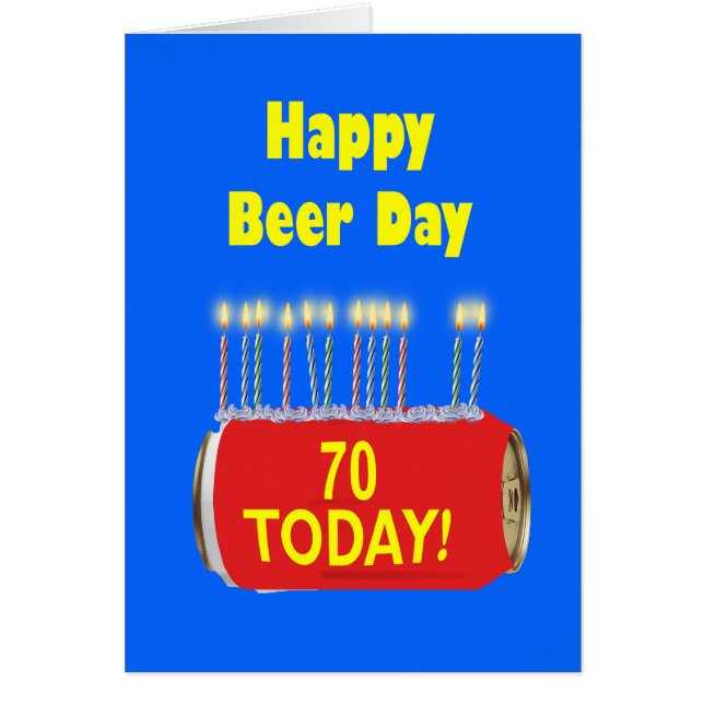 70th Happy Beer Day Birthday  (Front)