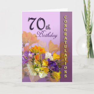 70th Happy Birthday Congratulations Card