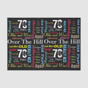 70th Happy BIrthday in a Graffiti Style Tissue Paper