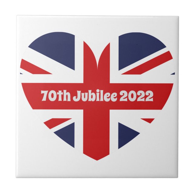 70th Jubilee 2022 British  Flag Tile (Front)