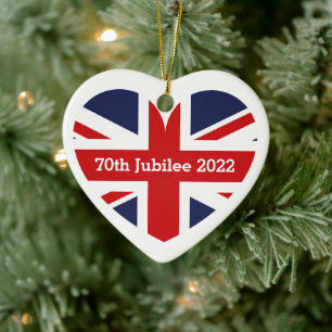 70th Jubilee 2022 /England Flag Ceramic Tree Decoration