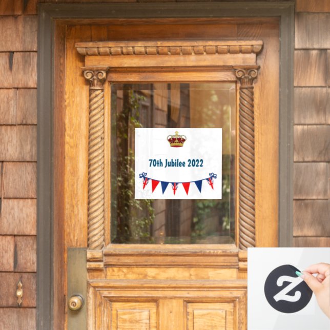70th Jubilee 2022  Window Cling (Home Door)