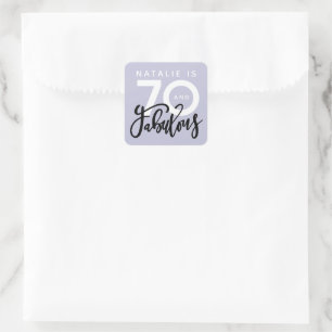 70th making 70 look good birthday favor square sticker