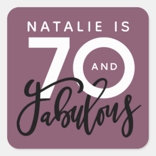 70th making 70 look good birthday favour square sticker