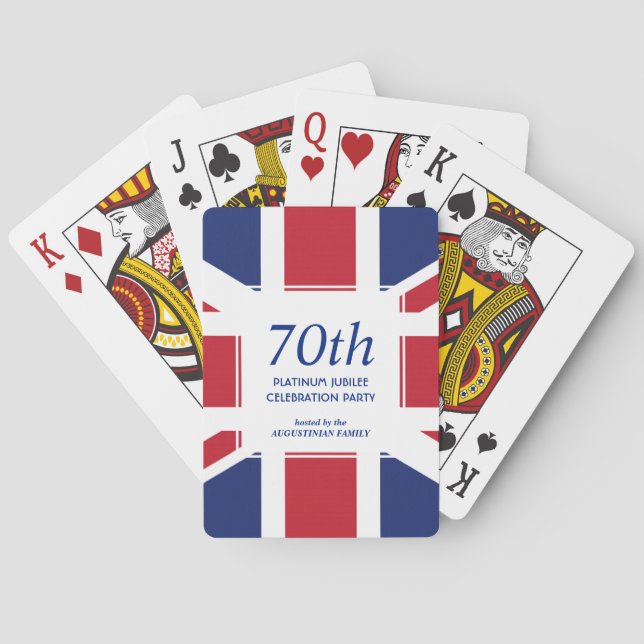 70th Platinum Jubilee UNION JACK Playing Cards (Back)