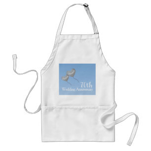70th platinum wedding anniversary balloon standard apron