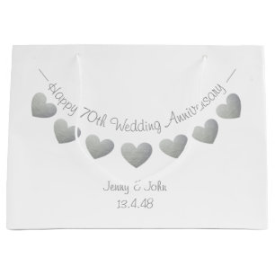70th Platinum Wedding Anniversary gift bag